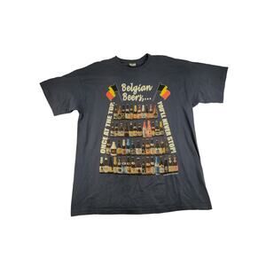 B&C Collection Beligan Beers T Shirt Size L Blue NV Dupont Souveniers